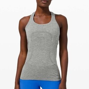 Lululemon Swiftly Tech Racerback Tank Top Gray Size 4 EXCELLENT CONDITION
